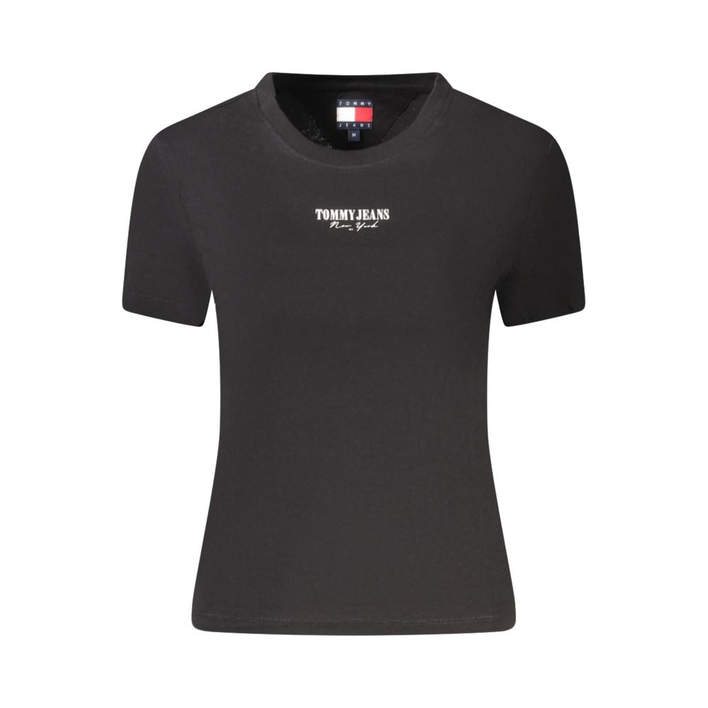 Tommy Hilfiger Black Cotton Women T-Shirt TO-39308-S