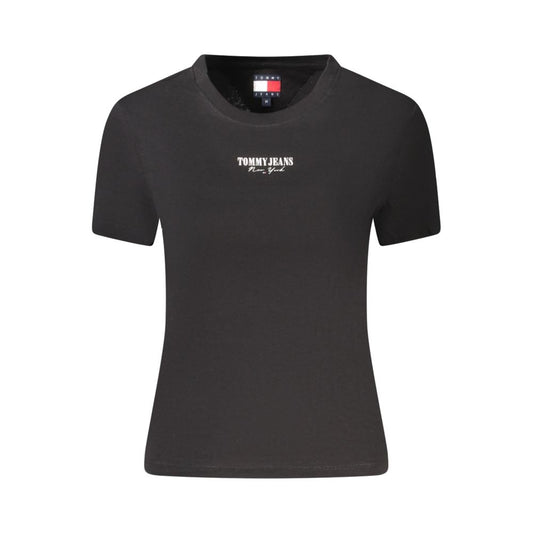 Tommy Hilfiger Black Cotton Women T-Shirt TO-39308-S