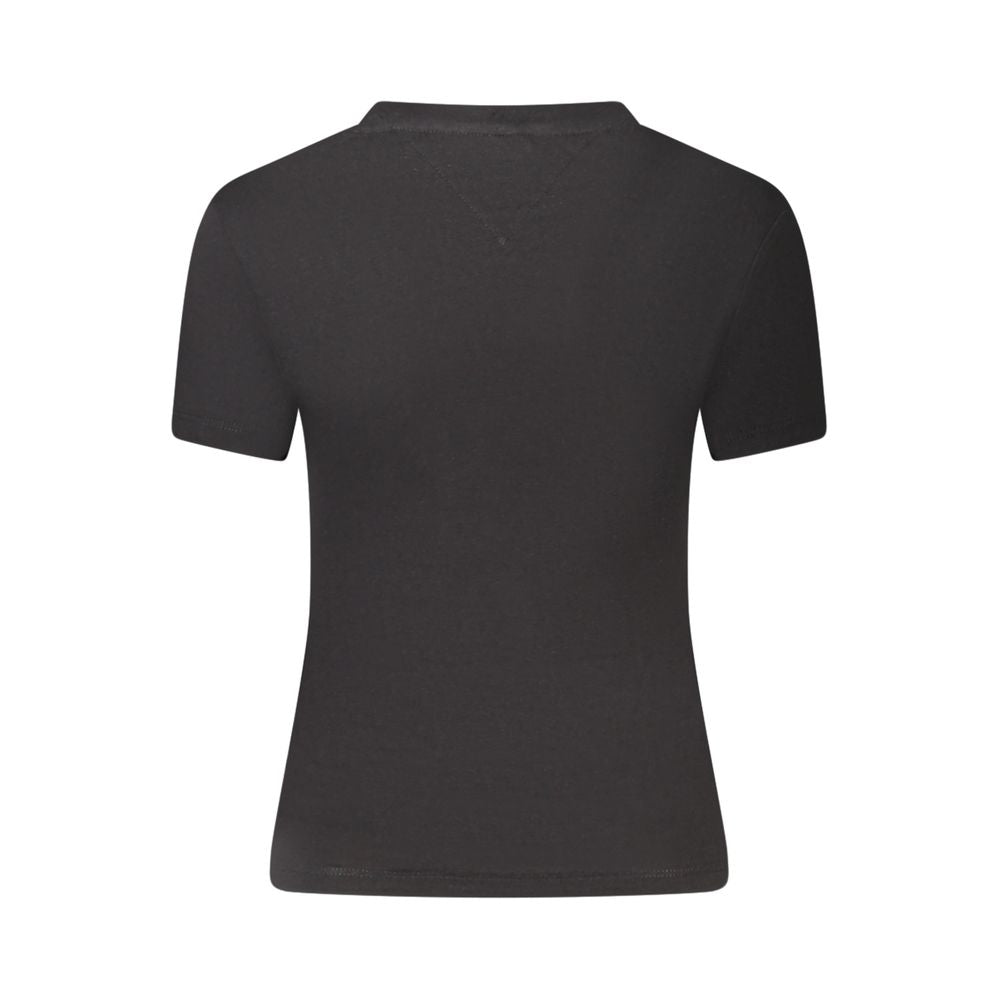 Tommy Hilfiger Black Cotton Women T-Shirt TO-39308-S