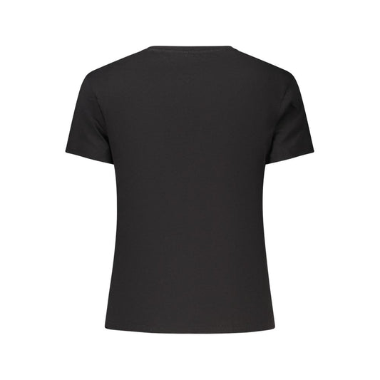 Tommy Hilfiger Black Cotton Women T-Shirt TO-39325-S