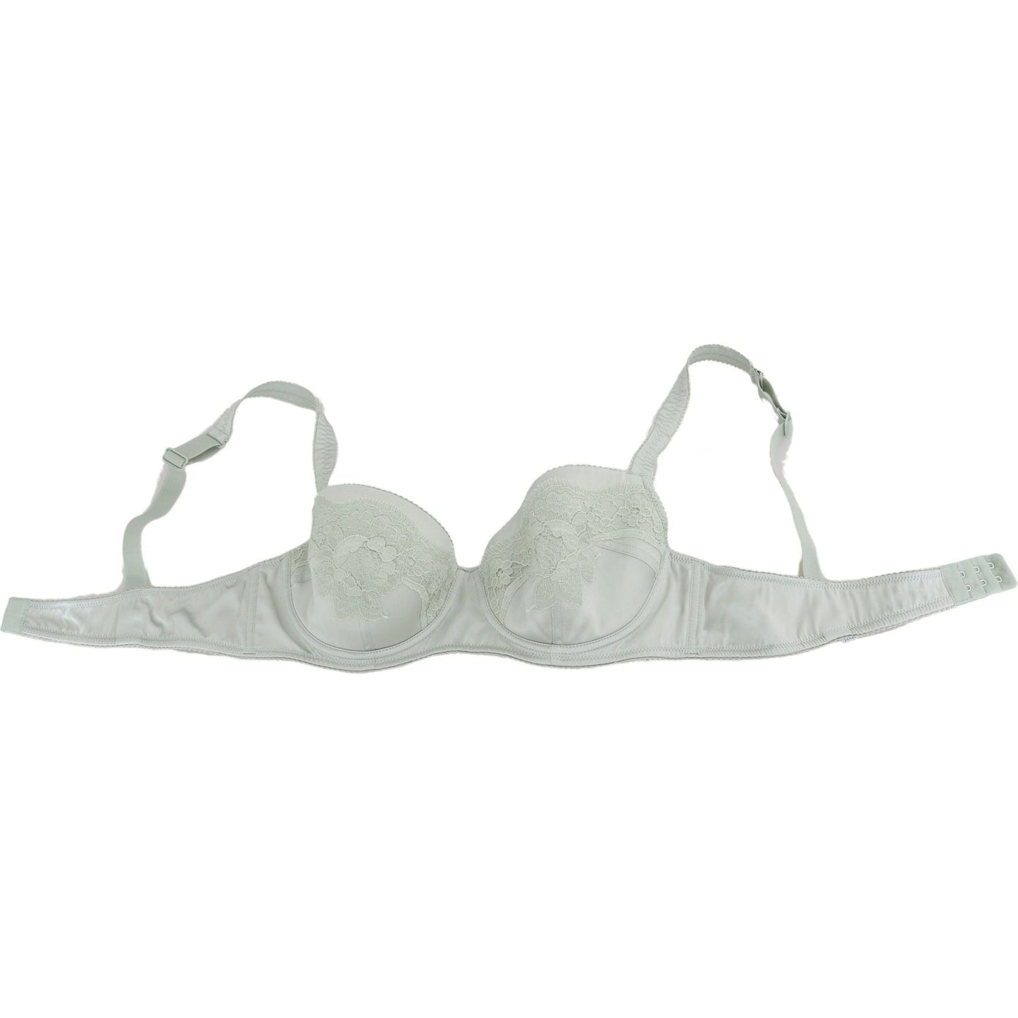 Dolce & Gabbana Green Balconcino Bra Floral Lace Underwear BIK279 S