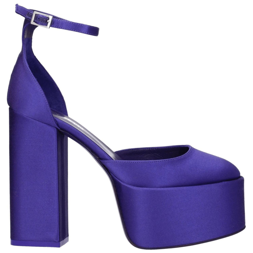 Paris Texas Purple Satin Platforms PA-8547250340105-EU36/US6