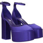 Paris Texas Purple Satin Platforms PA-8547250340105-EU36/US6