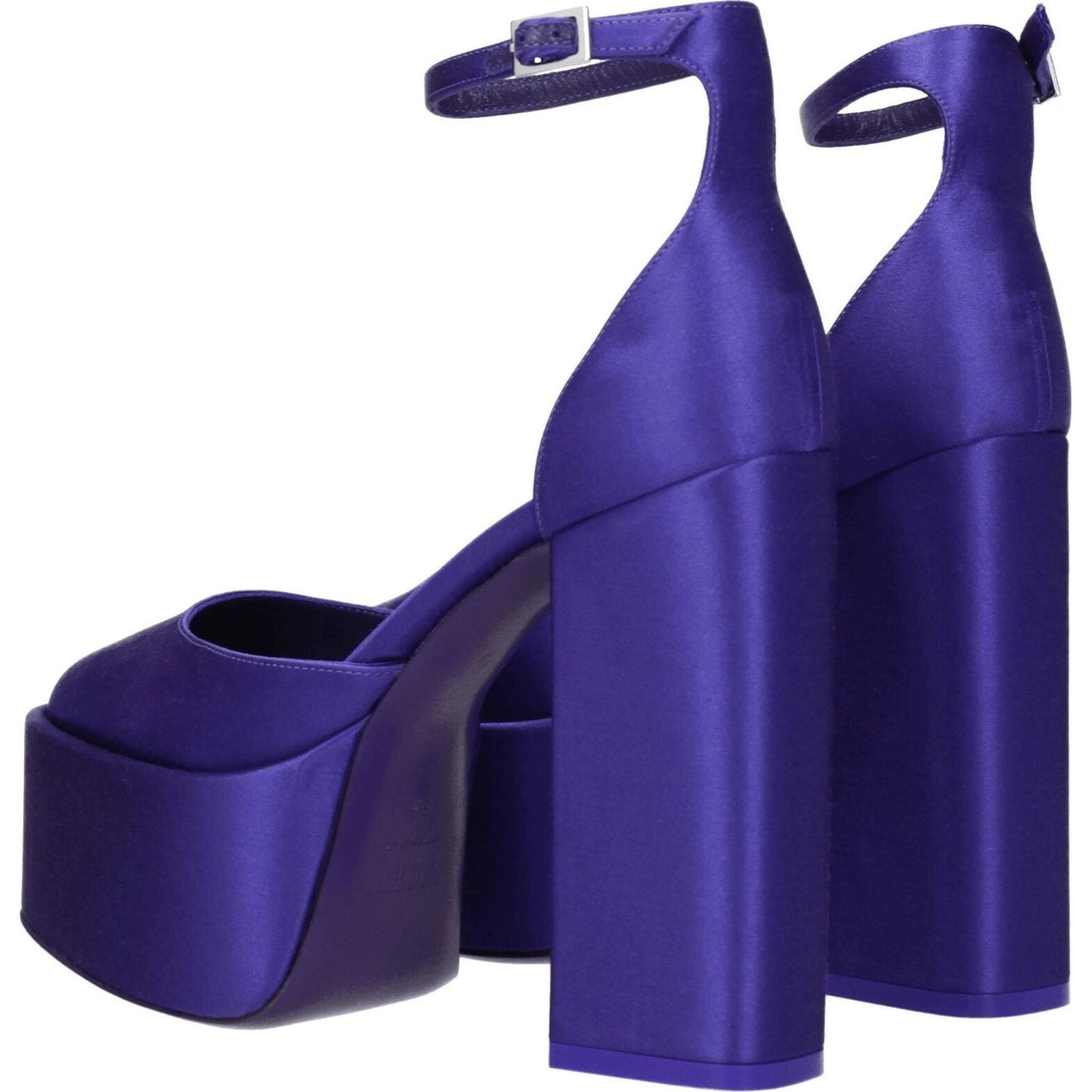 Paris Texas Purple Satin Platforms PA-8547250340105-EU36/US6