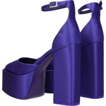 Paris Texas Purple Satin Platforms PA-8547250340105-EU36/US6