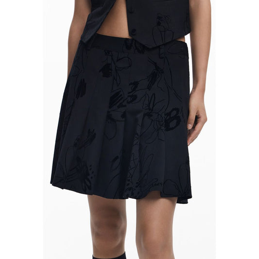 Desigual Black Polyester Women Skirt1728,67403481248,Black,Clothing,Desigual,L,M,Mini - Skirts - Clothing,New with tags,S,Skirts - Clothing,Women,XL,XS