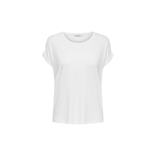 Only White Polyester T-Shirt 1728,71956299936,Clothing,IT38|XS,IT40|S,IT42|M,IT44|L,New with tags,Only,T-Shirts - Clothing,White,Women