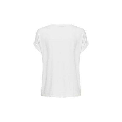 Only White Polyester T-Shirt 1728,71956299936,Clothing,IT38|XS,IT40|S,IT42|M,IT44|L,New with tags,Only,T-Shirts - Clothing,White,Women