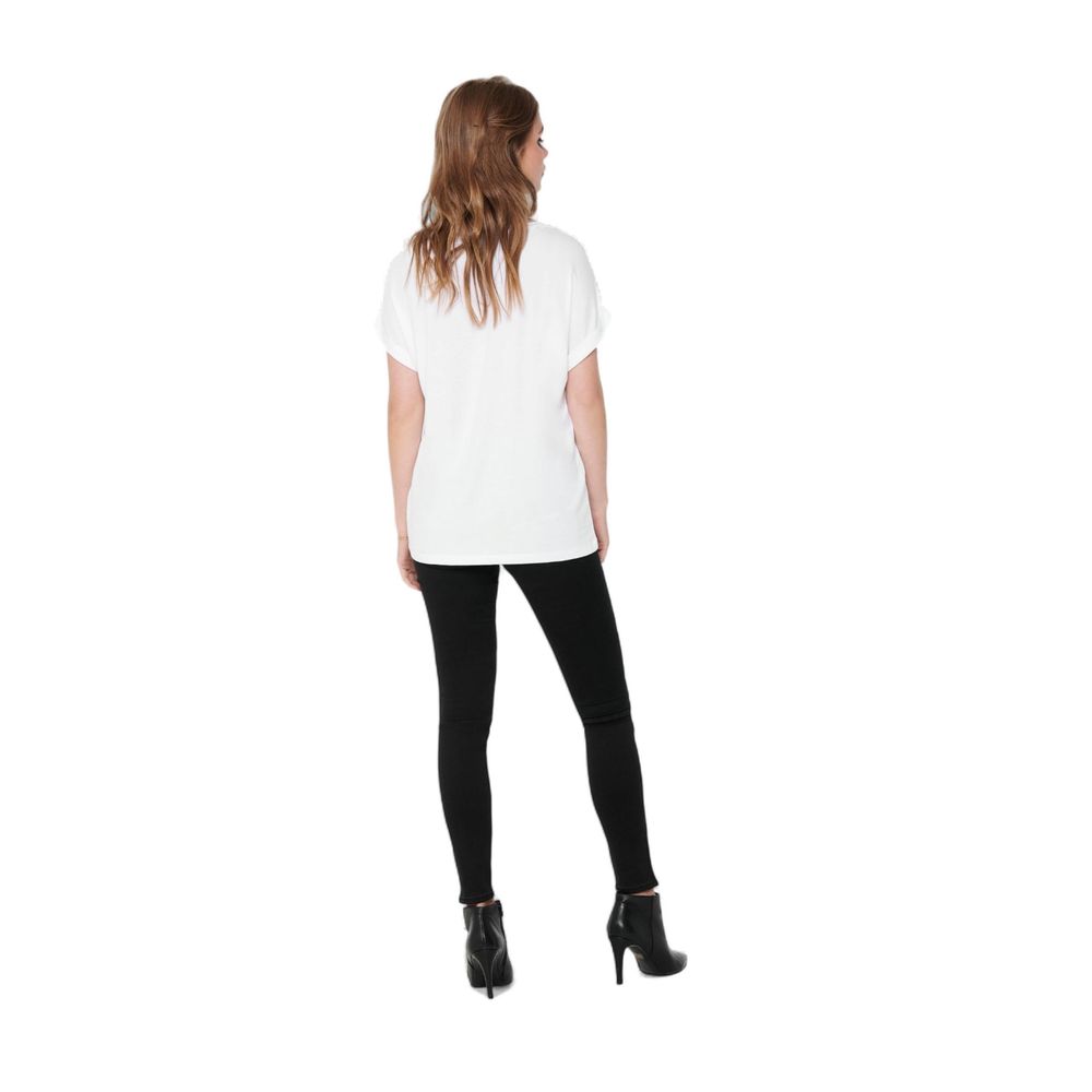 Only White Polyester T-Shirt 1728,71956299936,Clothing,IT38|XS,IT40|S,IT42|M,IT44|L,New with tags,Only,T-Shirts - Clothing,White,Women