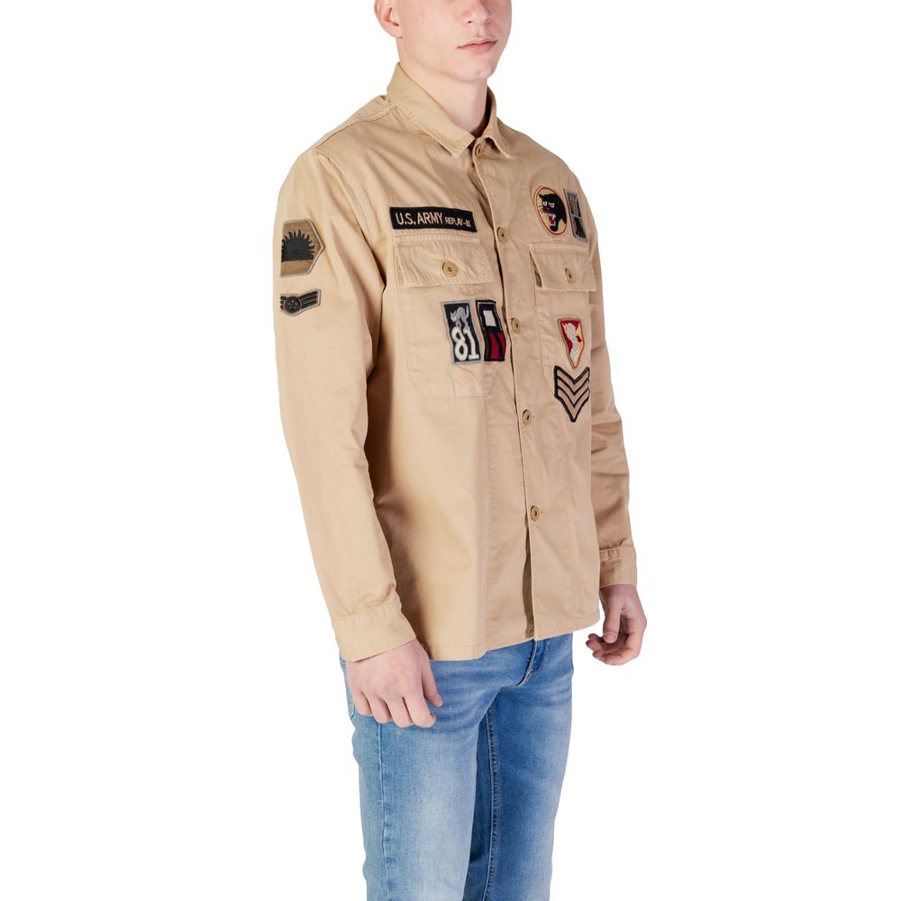 Replay Beige Denim Shirt 1728,71956299936,Beige,Clothing,Denim - Shirts - Clothing,IT46 | M,IT48 | L,Men,New with tags,Replay,Shirts - Clothing