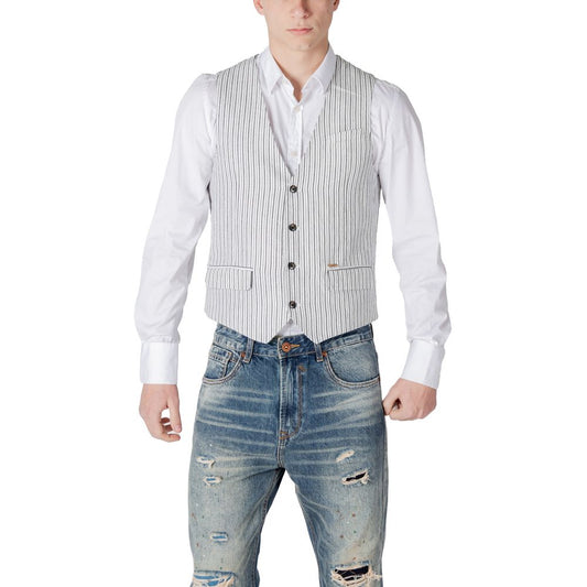 Gianni Lupo Black Linen Waistcoat1728,71956299936,Black,Clothing,Gianni Lupo,IT44 | S,IT52 | XL,Men,New with tags,Suits & Blazers - Clothing,Waistcoats - Suits & Blazers - Clothing