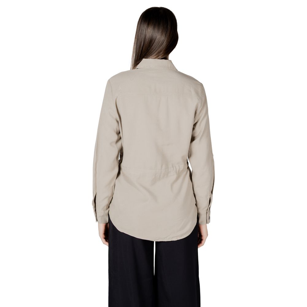 Only Beige Viscose Blouse
