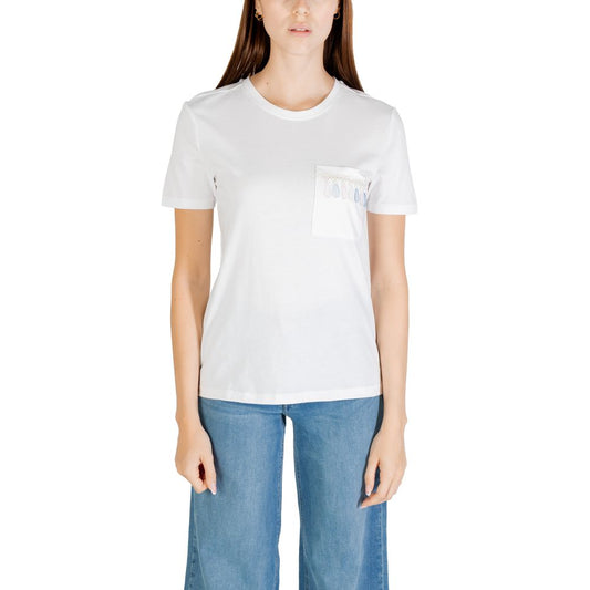 Only White Organic Cotton T-Shirt 1728,71956299936,Clothing,IT42|M,New with tags,Only,T-Shirts - Clothing,T-Shirts - T-Shirts - Clothing,White,Women