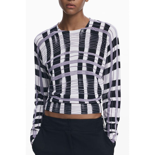 Desigual "Bianco Viscosa Womens Sweater" 1728,67403481248,Clothing,Desigual,L,M,New with tags,S,Sweaters - Clothing,Sweatshirts - Sweaters - Clothing,White,Women,XL,XS