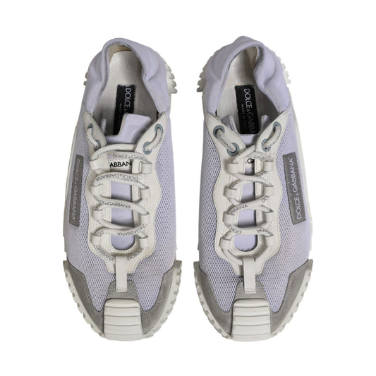 Dolce & Gabbana White Lace Up Low Top NS1 Sneakers Men Shoes