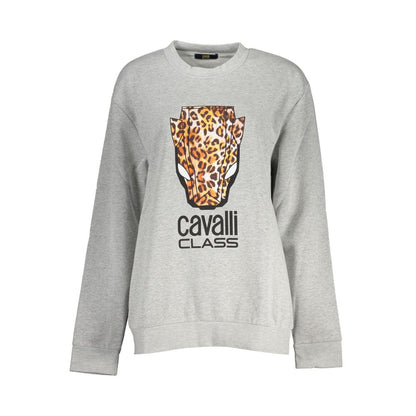 Cavalli Class Grigio Polyester Women Sweatshirt 1728,67403481248,Cavalli Class,Clothing,Gray,L,M,New with tags,Sweaters - Clothing,Sweatshirts - Sweaters - Clothing,Women,XL,XXL