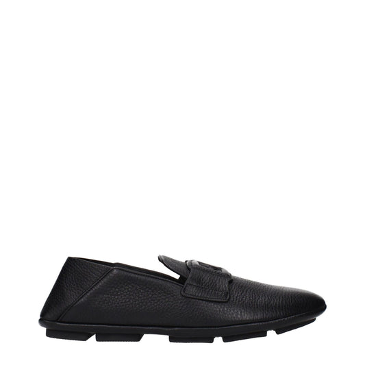 Dolce & Gabbana Black Leather Slip-On Loafers 1728,75667636384,Black,Dolce & Gabbana,EU39.5/US6.5,EU39/US6,EU40/US7,EU41.5/US8.5,EU41/US8,EU43/US10,Loafers - Shoes,Men,New with tags,Shoes,Slip-On Loafers - Loafers - Shoes