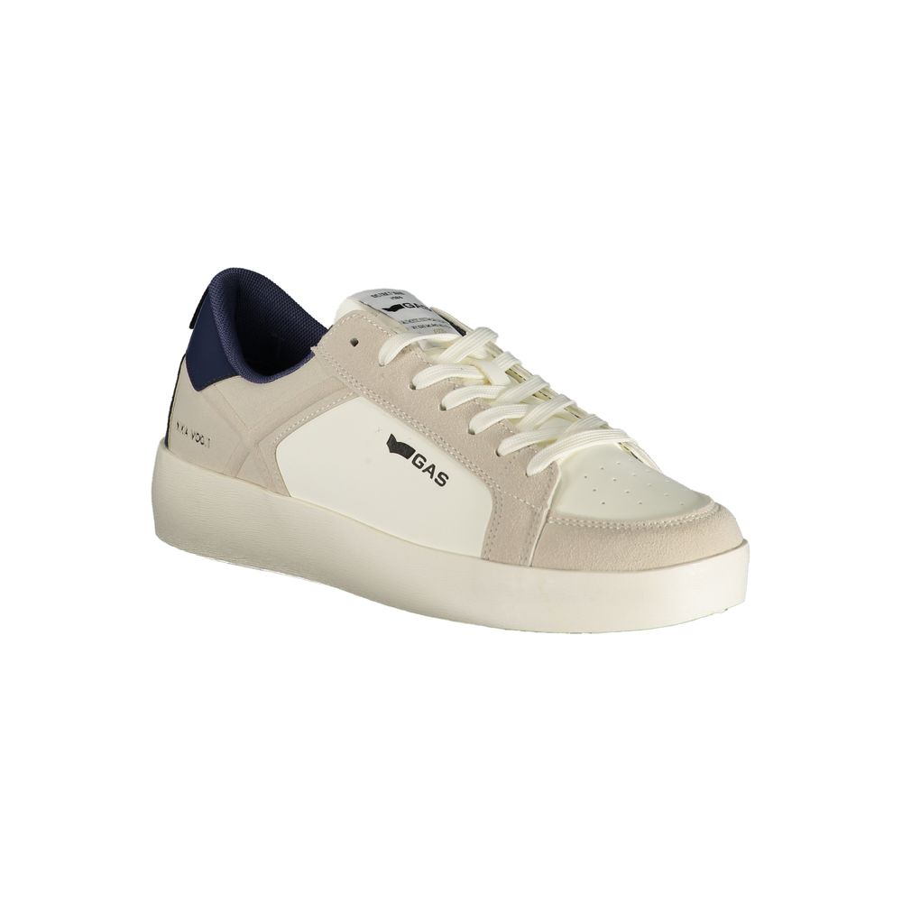 Gas White Polyurethane Men's Sneaker 1728,67403481248,Athletic - Sneakers - Shoes,EU41/US8,EU42/US9,EU43/US10,EU44/US11,EU45/US12,Gas,Men,New with tags,Shoes,Sneakers - Shoes,White
