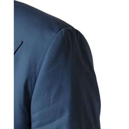 Dolce & Gabbana Blue Cotton Double Breasted 2 Piece Suit