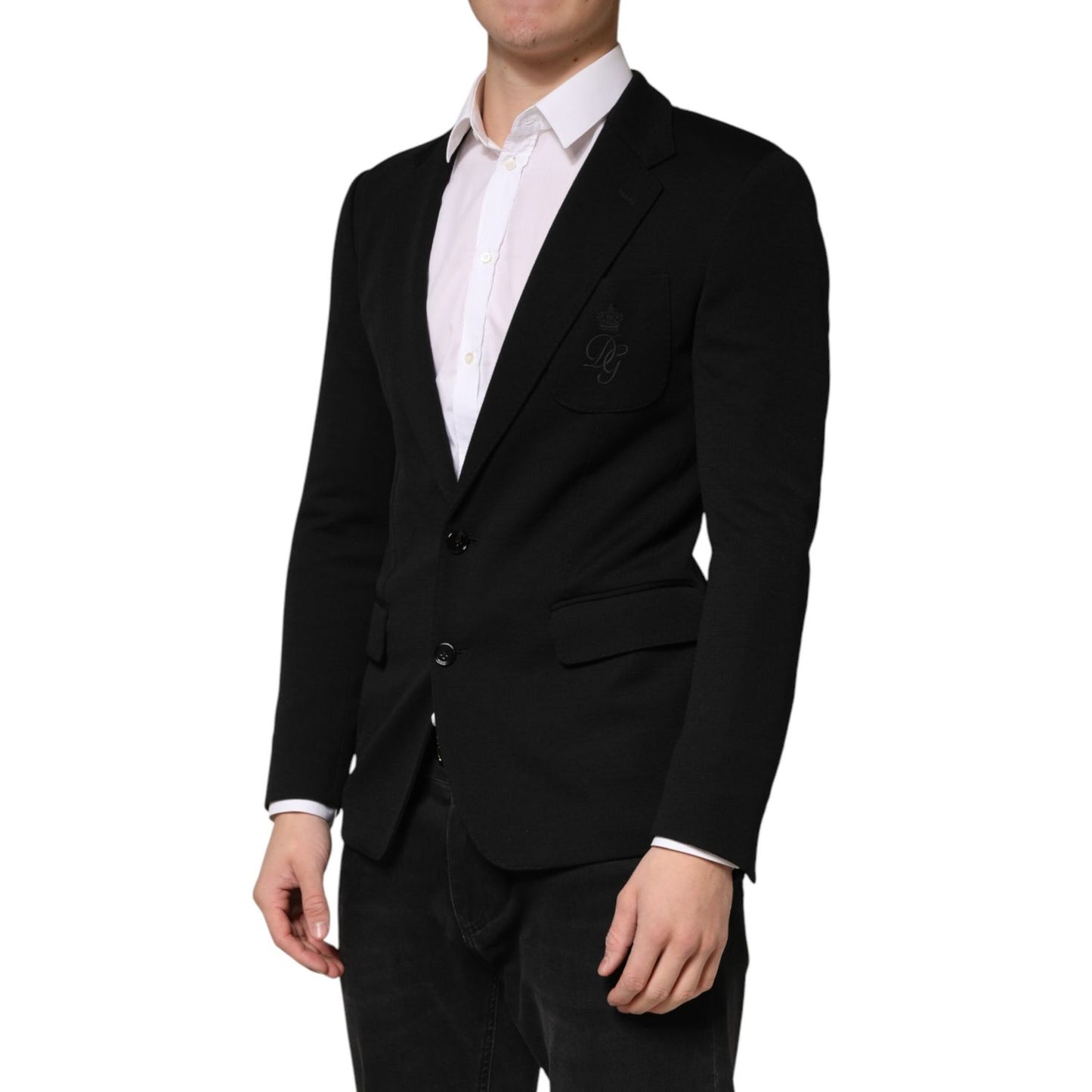 Dolce & Gabbana Black Wool Single Breasted 2 Button Blazer1728,67345645728,Black,Blazers - Suits & Blazers - Clothing,Clothing,Dolce & Gabbana,IT46 | S,Material: 08%PA+92%WV,Men,New with tags,Suits & Blazers - Clothing