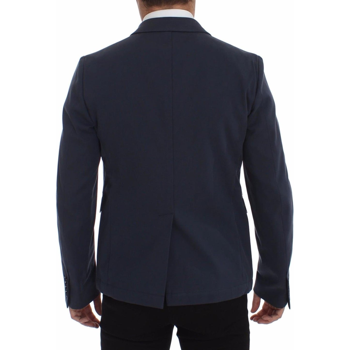 Dolce & Gabbana Blue Cotton Stretch Casual Blazer1728,2% Elastane,5% Silk,67345645728,Blazers - Men - Clothing,Blazers - Suits & Blazers - Clothing,Blue,Clothing,Dolce & Gabbana,IT48 | M,Material: 93% Cotton,Men,Men - Clothing,New with tags,Suits & Blazer