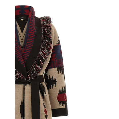 Alanui Multicolor Virgin Wool Coat