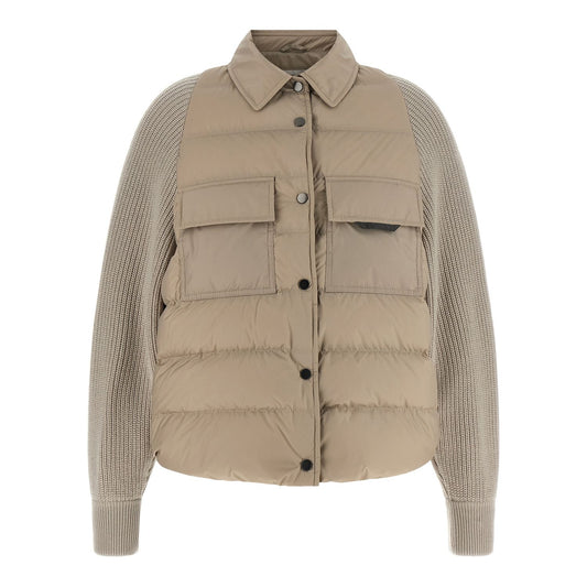 Brunello Cucinelli Beige Polyester Shell Jacket