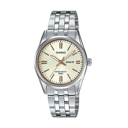 CASIO COLLECTION Mod. LADY DAY & DATE - CHAMPAGNE