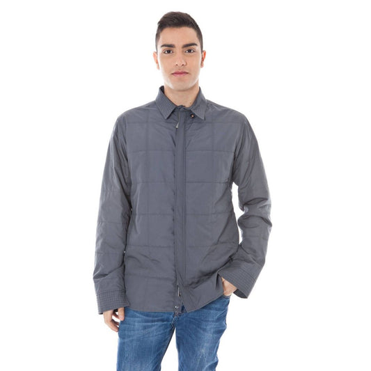 Calvin Klein Grigio Polyester Men's Jacket 1728,67403481248,Calvin Klein,Clothing,Coats - Jackets & Coats - Clothing,Gray,IT46 | S,Jackets & Coats - Clothing,Men,New with tags