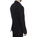 Dolce & Gabbana Bordeaux Alpaca Two Button Jacket Blazer Dolce & Gabbana Black