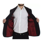 Dolce & Gabbana Bordeaux Alpaca Two Button Jacket Blazer Dolce & Gabbana Light Gray