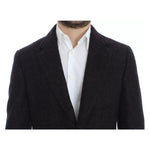 Dolce & Gabbana Bordeaux Alpaca Two Button Jacket Blazer Dolce & Gabbana Black
