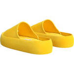 Dolce & Gabbana Yellow Rubber Slides Sandals Beachwear Shoes LA11842-39