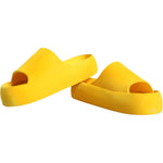 Dolce & Gabbana Yellow Rubber Slides Sandals Beachwear Shoes LA11842-39