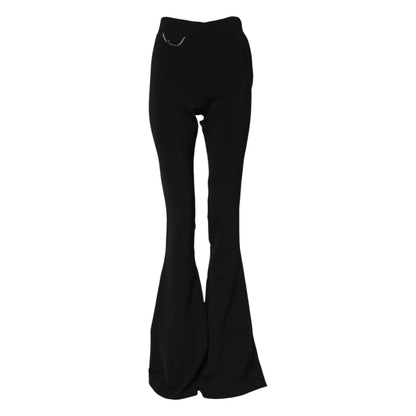 Dsquared² Black Polyester High Waisted Flared Pants1728,67345645728,Black,Clothing,Dsquared²,Flared Pants - Pants - Clothing,IT38 | XS,Jeans & Pants - Women - Clothing,Material: 100% Polyester,New with tags,Pants - Clothing,Women,Women - Clothing