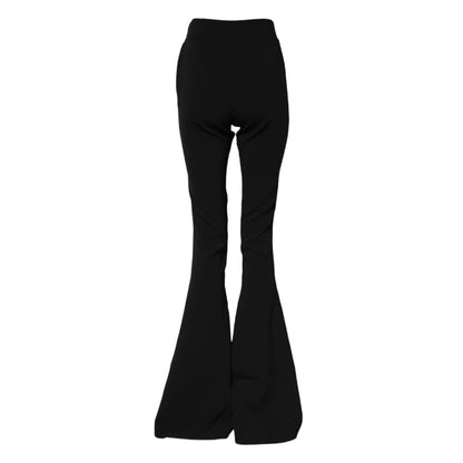 Dsquared² Black Polyester High Waisted Flared Pants1728,67345645728,Black,Clothing,Dsquared²,Flared Pants - Pants - Clothing,IT38 | XS,Jeans & Pants - Women - Clothing,Material: 100% Polyester,New with tags,Pants - Clothing,Women,Women - Clothing