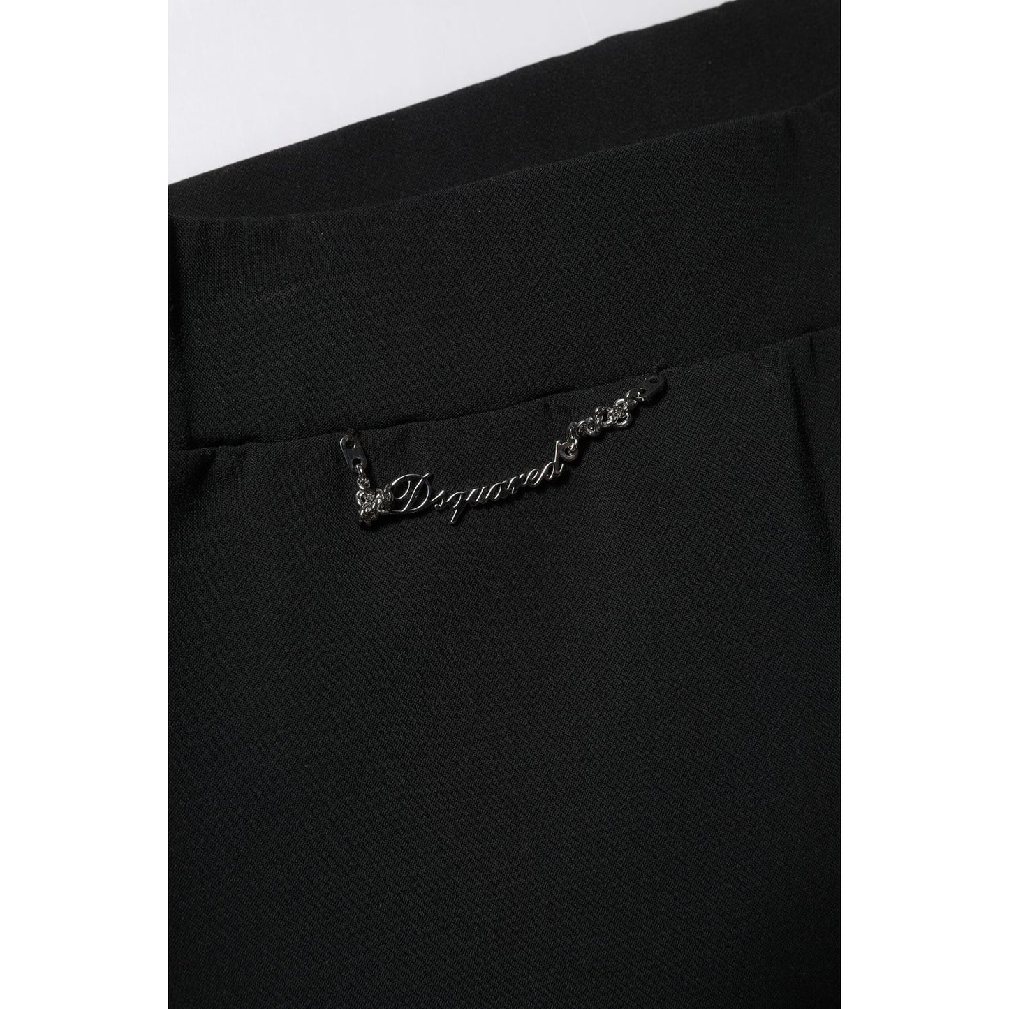 Dsquared² Black Polyester High Waisted Flared Pants1728,67345645728,Black,Clothing,Dsquared²,Flared Pants - Pants - Clothing,IT38 | XS,Jeans & Pants - Women - Clothing,Material: 100% Polyester,New with tags,Pants - Clothing,Women,Women - Clothing