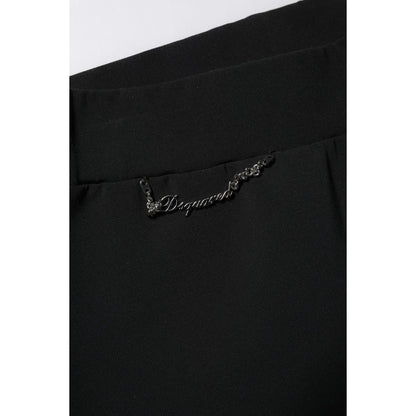 Dsquared² Black Polyester High Waisted Flared Pants1728,67345645728,Black,Clothing,Dsquared²,Flared Pants - Pants - Clothing,IT38 | XS,Jeans & Pants - Women - Clothing,Material: 100% Polyester,New with tags,Pants - Clothing,Women,Women - Clothing