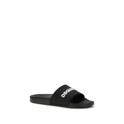 Dsquared² Black Rubber Sandals1728,72470364320,Black,Dsquared²,EU40/US7,EU41/US8,EU42/US9,EU43/US10,EU44/US11,EU45/US12,Men,New with tags,Sandals - Shoes,Shoes