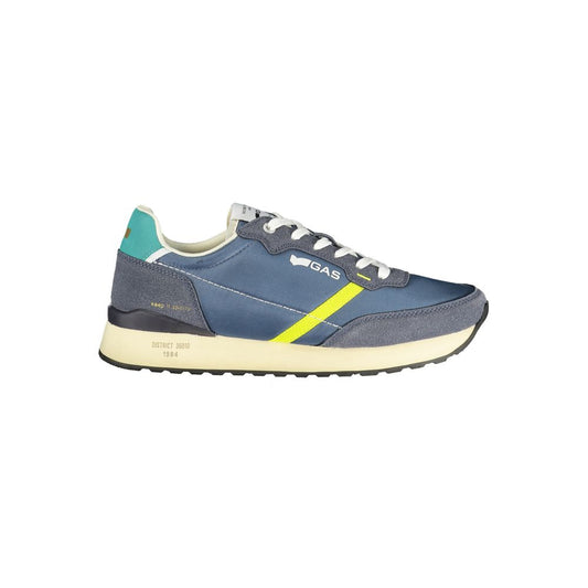 Gas Blue Polyester Men Sneaker 1728,67403481248,Athletic - Sneakers - Shoes,Blue,EU40/US7,EU41/US8,EU42/US9,EU43/US10,EU44/US11,Gas,Men,New with tags,Shoes,Sneakers - Shoes