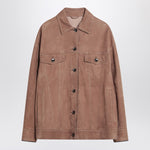 Brunello Cucinelli Brown leather overshirt jacket MPCAI7326LE/Q_CUCIN-C2867_102