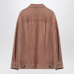 Brunello Cucinelli Brown leather overshirt jacket MPCAI7326LE/Q_CUCIN-C2867_102