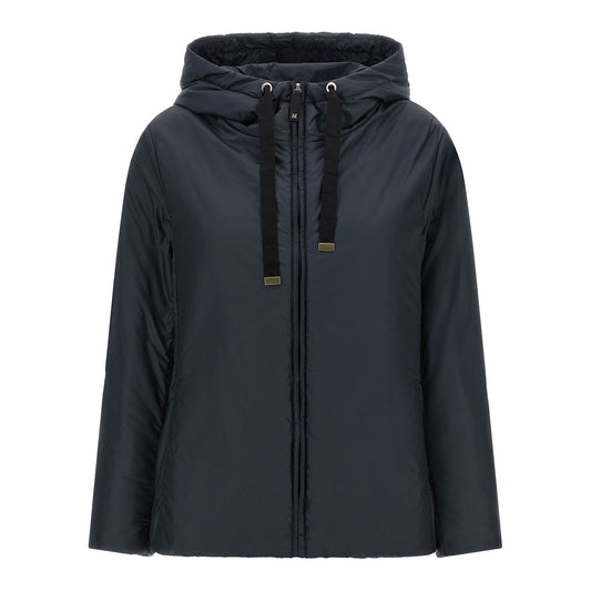 Max Mara Blue Polyester Shell Jacket