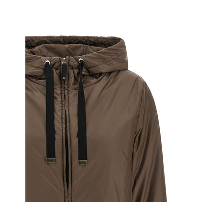 Max Mara Brown Polyester Full-Length Jacket