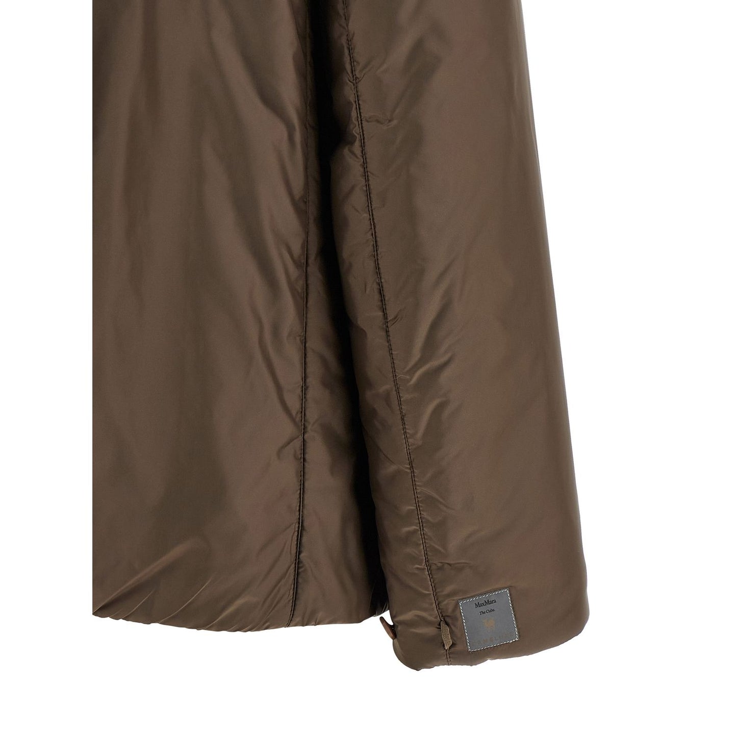 Max Mara Brown Polyester Full-Length Jacket