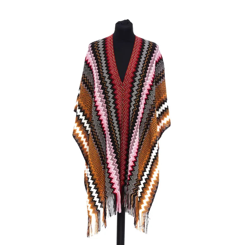 Missoni Multicolor Wool Women Poncho