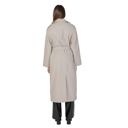Only Beige Polyester Coat ON-13273500127-XL