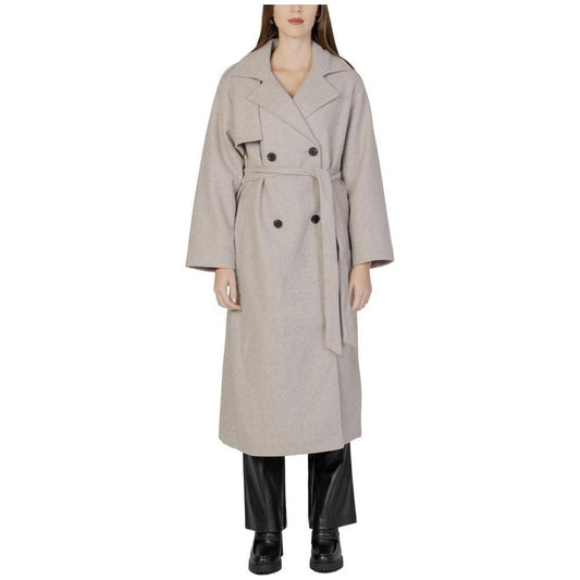 Only Beige Polyester Coat ON-13273500127-XL