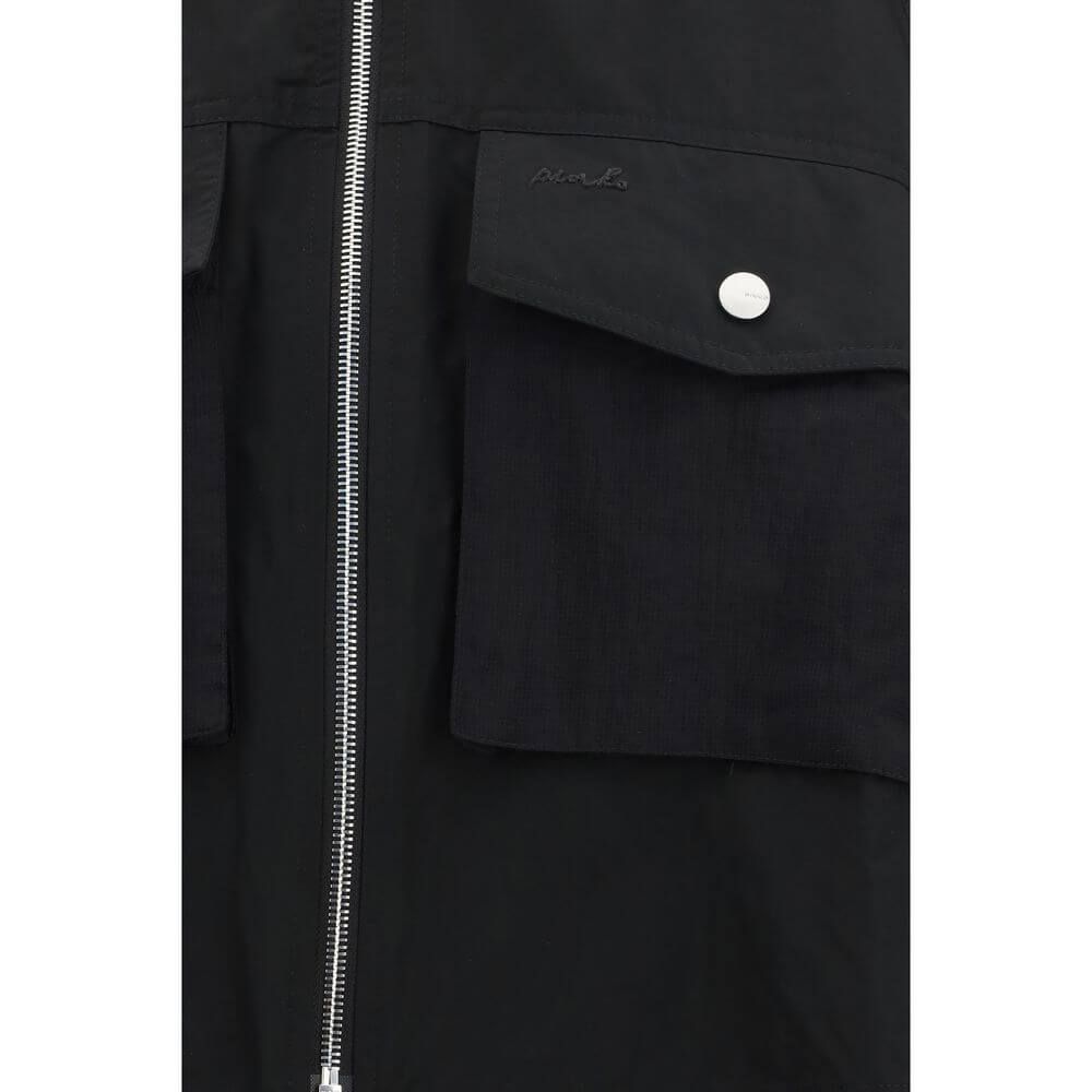PINKO Black Polyester Shell Jacket