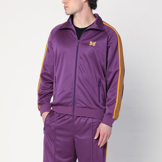 Needles Purple/ochre zip sweatshirt